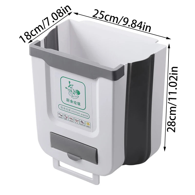 Kitchen Folding Trash Can Wall Mounted Trash Can Kitchen Cabinet Door Mounted Trash Can Folding Trash Can for Vehicles