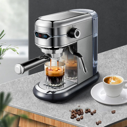 Espresso Machine 19 Bar — 1.1L, Cappuccino, ESE Pod & Powder