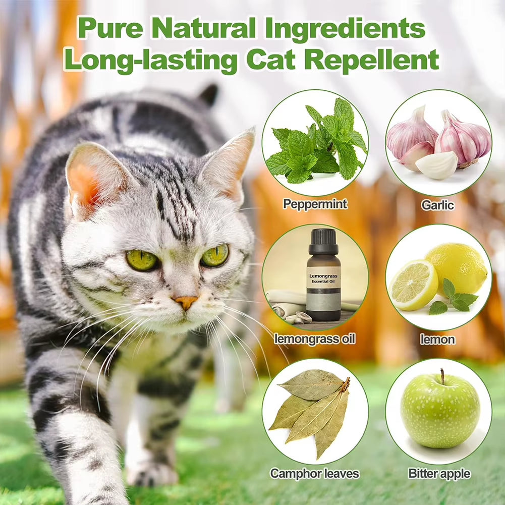 12X Cat Repellent Balls Aroma Balls with Peppermint Oil Dog Repellent Ball Keep Cats Out of Garden for Furniture Protection