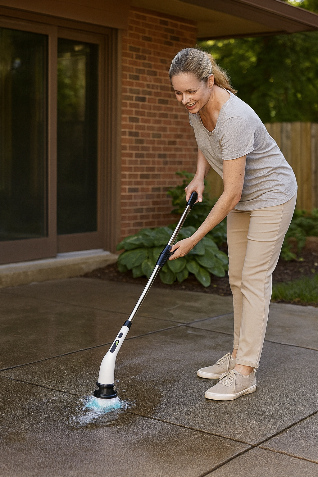 Cordless Electric Spin Scrubber — Adjustable Extension, Bathroom & Kitchen