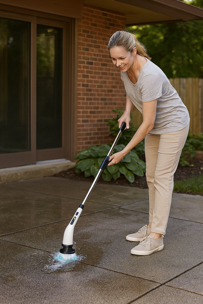 Cordless Electric Spin Scrubber — Adjustable Extension, Bathroom & Kitchen