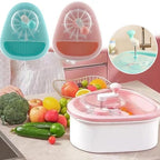 Hot Selling Customized Fruit Cleaning Device with Drain Basket Vegetable Spinner Food Cleaning Tool Fruit Cutter Brush