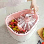 Hot Selling Customized Fruit Cleaning Device with Drain Basket Vegetable Spinner Food Cleaning Tool Fruit Cutter Brush