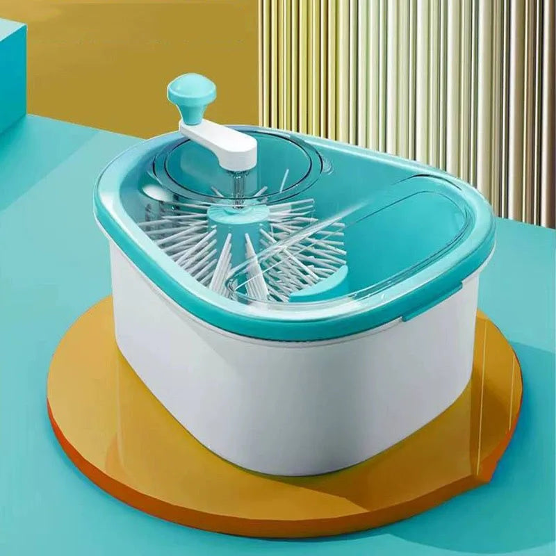 Hot Selling Customized Fruit Cleaning Device with Drain Basket Vegetable Spinner Food Cleaning Tool Fruit Cutter Brush