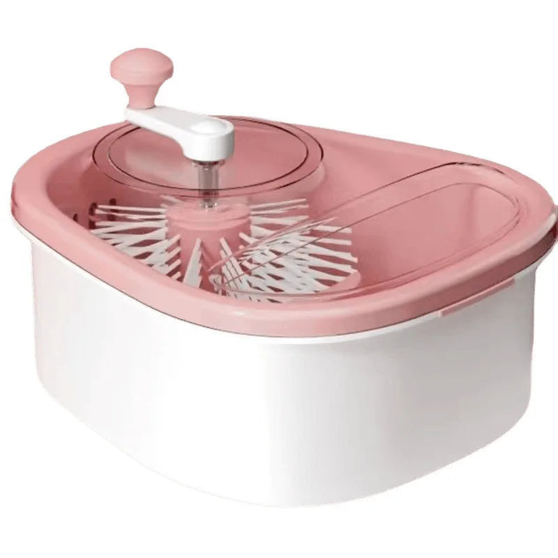 Hot Selling Customized Fruit Cleaning Device with Drain Basket Vegetable Spinner Food Cleaning Tool Fruit Cutter Brush