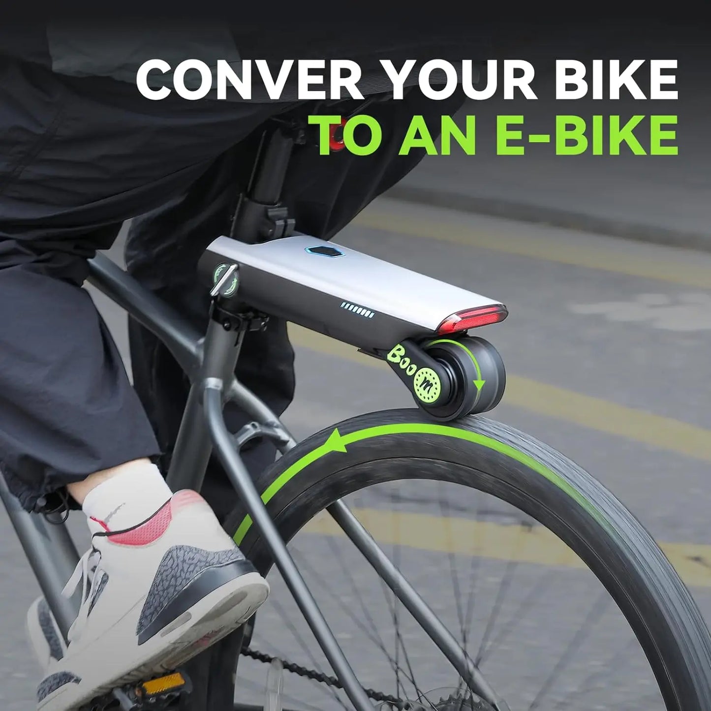 Electric Bike Conversion Kit — 31 Miles, Pedal Assist, Tool-Free Install