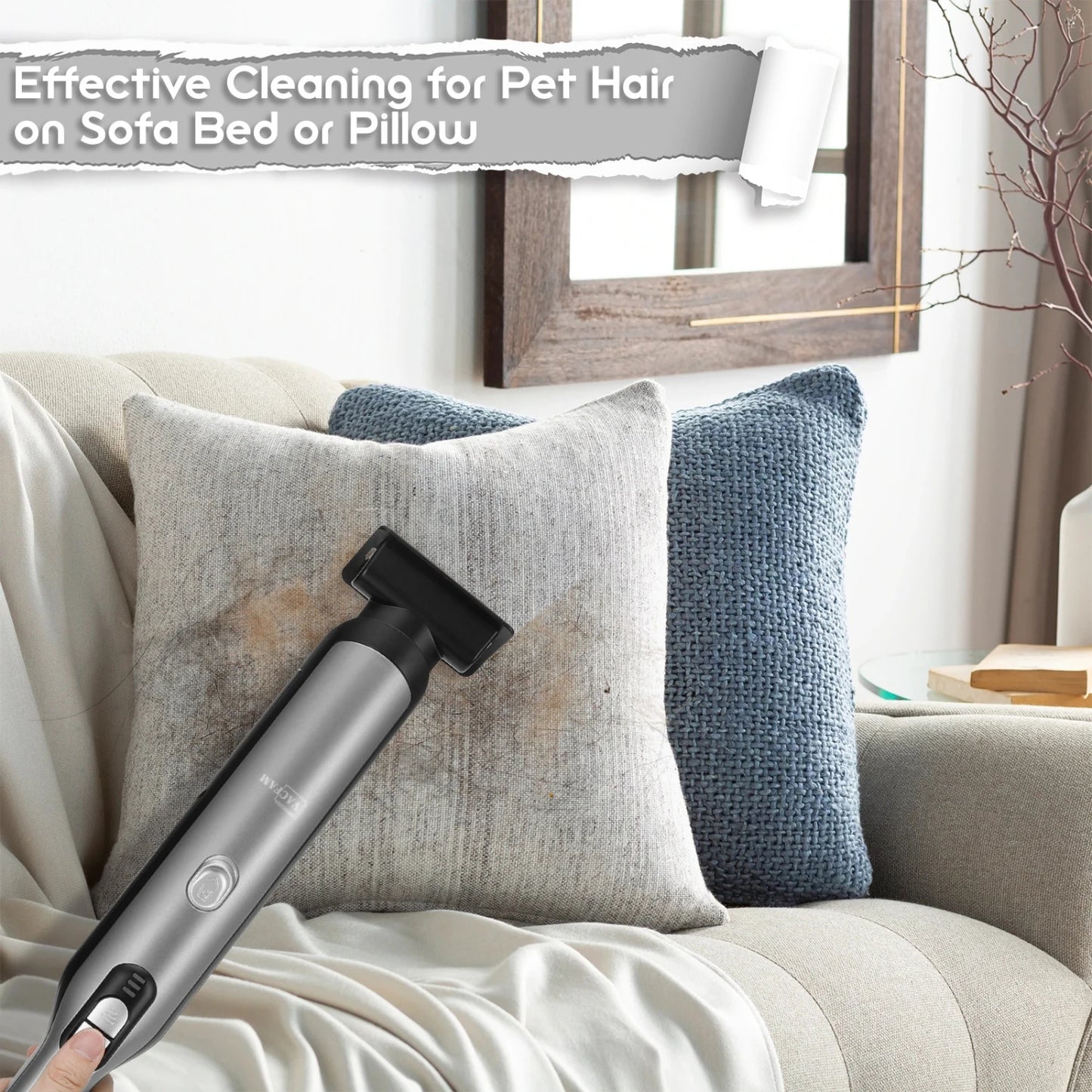 Cordless Handheld Vacuum — 18KPa Suction, LED Light, Car & Home