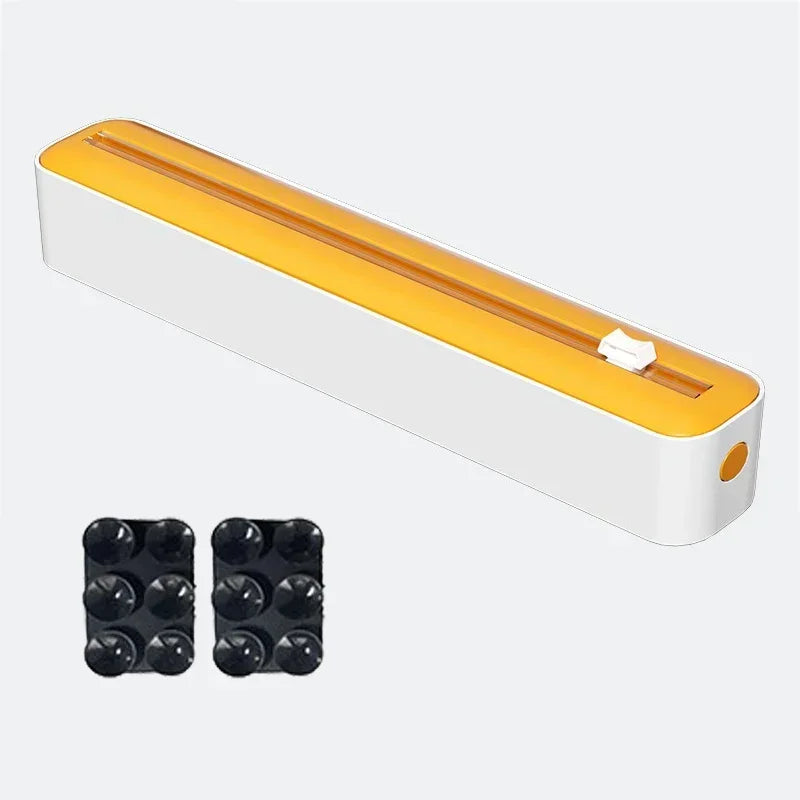 Food Wrap & Foil Dispenser with Cutter — Wall Mount Kitchen Organizer