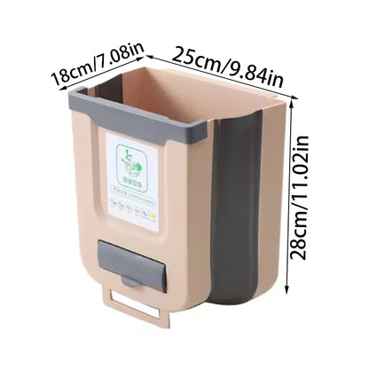 Kitchen Folding Trash Can Wall Mounted Trash Can Kitchen Cabinet Door Mounted Trash Can Folding Trash Can for Vehicles