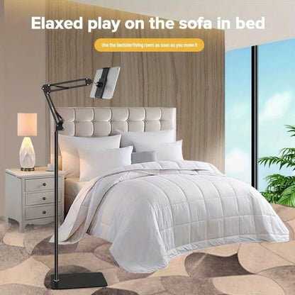 Adjustable Floor Stand — Tablet & Phone Holder, 360° Flexible, Zinc Alloy