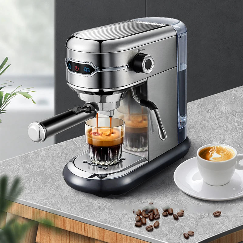 Espresso Machine 19 Bar — 1.1L, Cappuccino, ESE Pod & Powder