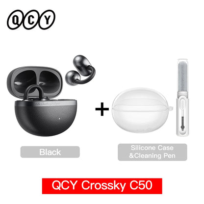 QCY Crossky C50 — Open-Ear Clip Earbuds, Bluetooth 6.0