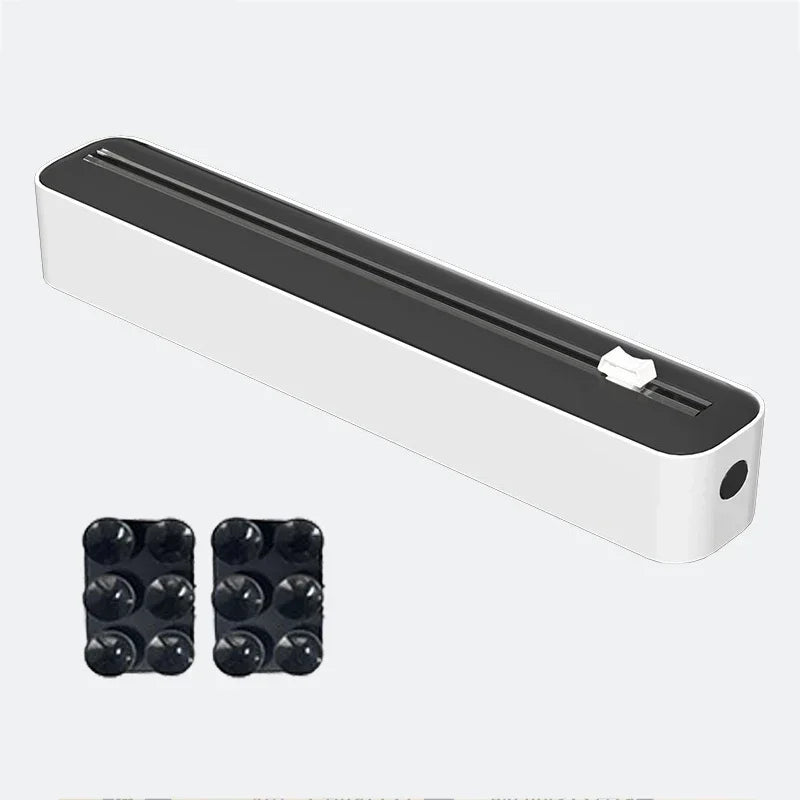 Food Wrap & Foil Dispenser with Cutter — Wall Mount Kitchen Organizer