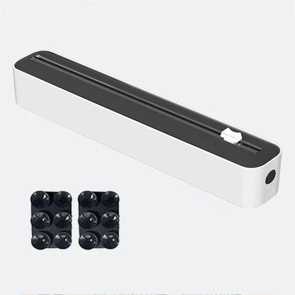 Food Wrap & Foil Dispenser with Cutter — Wall Mount Kitchen Organizer