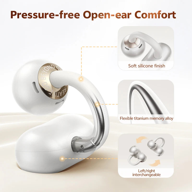 QCY Crossky C50 — Open-Ear Clip Earbuds, Bluetooth 6.0