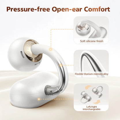 QCY Crossky C50 — Open-Ear Clip Earbuds, Bluetooth 6.0