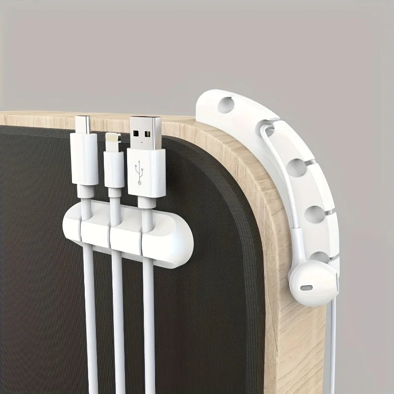 Cable Organizer Box — USB & Power Cord Management with Clips