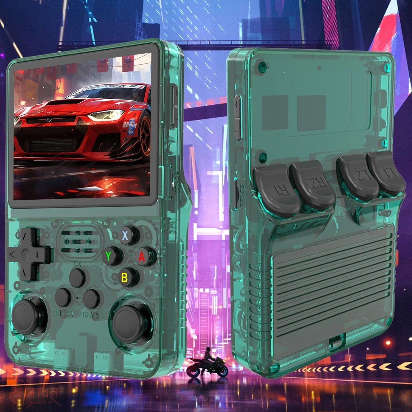 R36S Handheld Game Console — 64GB, 16,000+ Games, 3.5" IPS Screen