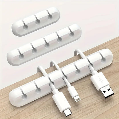 Cable Organizer Box — USB & Power Cord Management with Clips