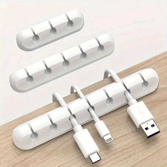 Cable Organizer Box — USB & Power Cord Management with Clips