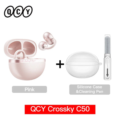 QCY Crossky C50 — Open-Ear Clip Earbuds, Bluetooth 6.0