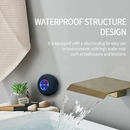 Waterproof Bluetooth Speaker — LED Lights, Suction Cup, Shower & Outdoor